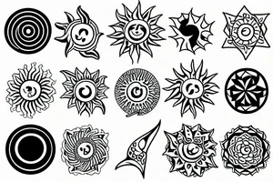 Sun Ocean tattoo idea