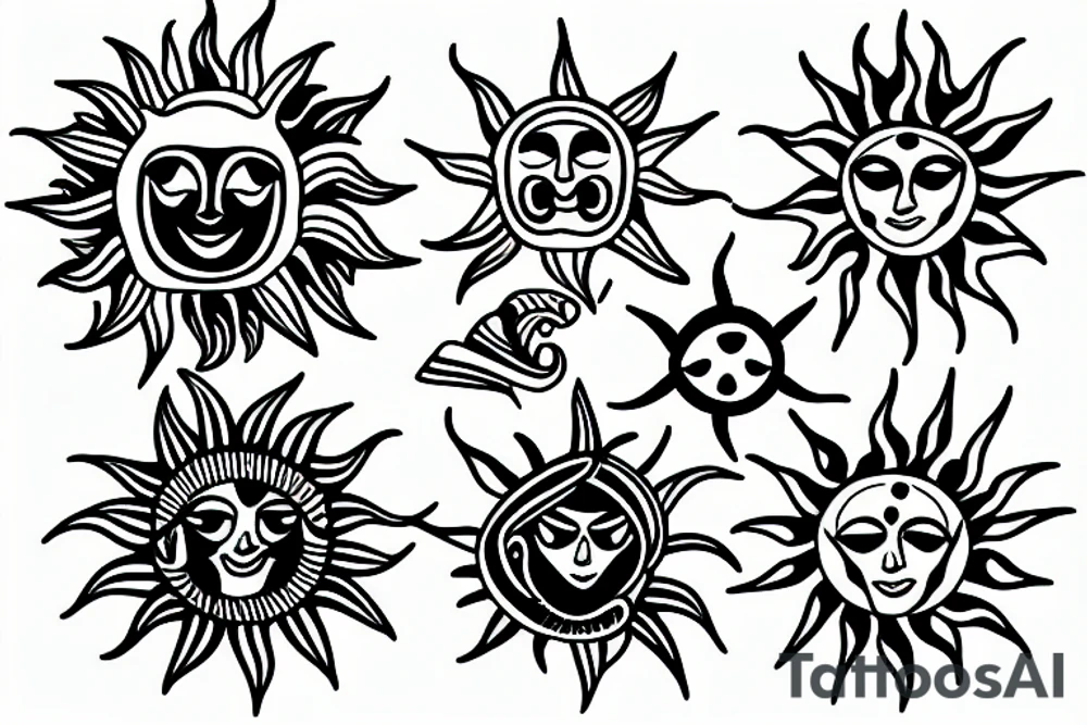 Sun Ocean tattoo idea