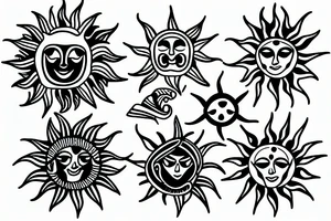 Sun Ocean tattoo idea