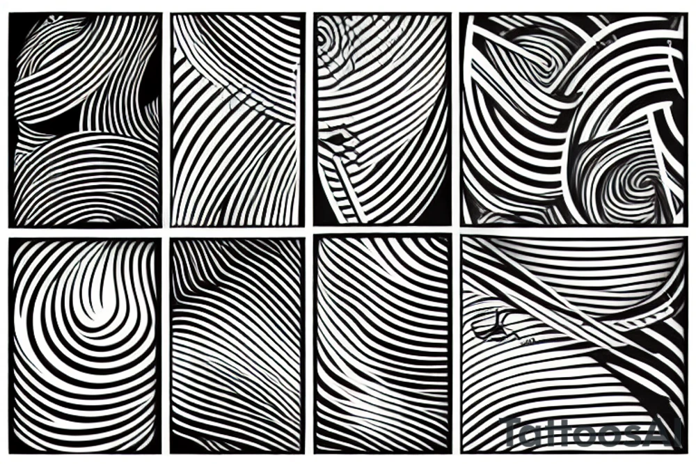 abstract lines tattoo idea