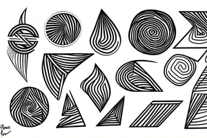 abstract lines tattoo idea