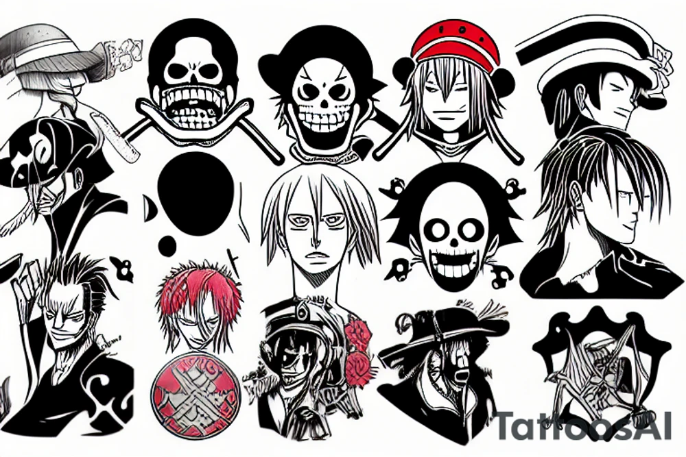 Shanks from One Piece anime tattoo idea