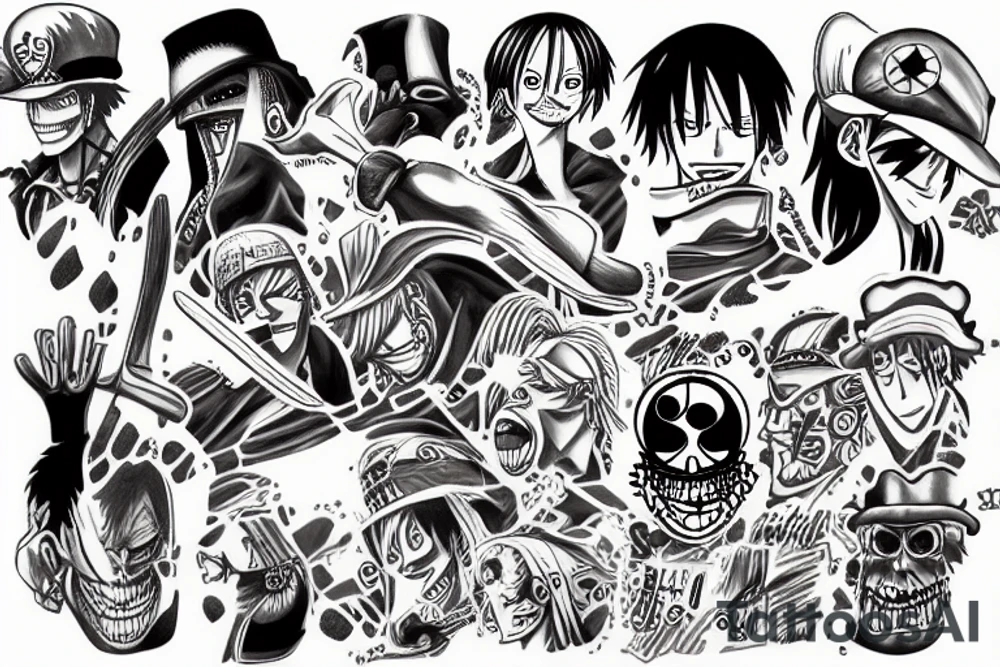 Shanks from One Piece anime tattoo idea