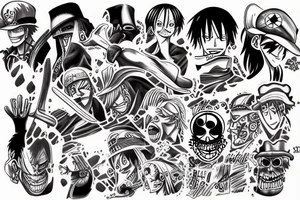 Shanks from One Piece anime tattoo idea