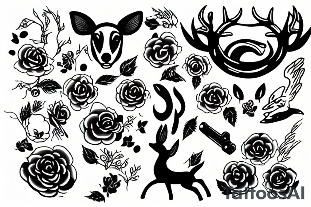 Doe running tattoo idea