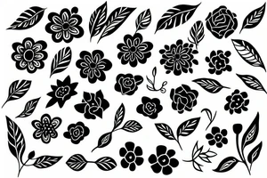flower with long stem tattoo idea
