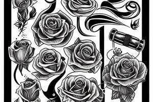 ship rose sabre tattoo idea