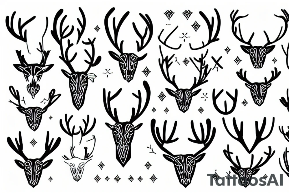 Reindeer antlers tattoo idea