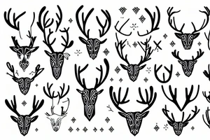 Reindeer antlers tattoo idea