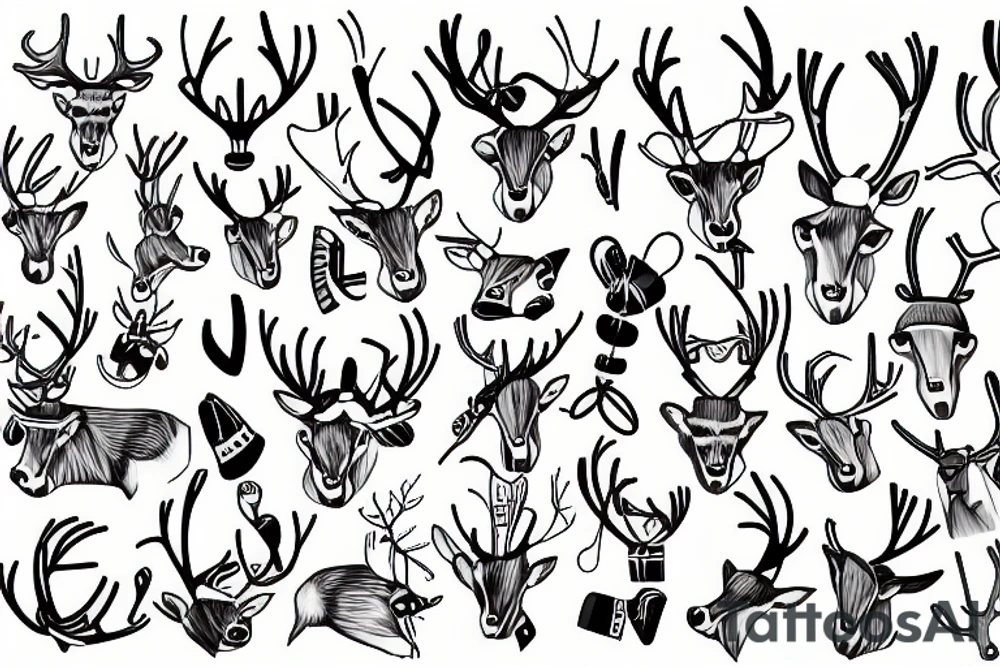 Reindeer antlers tattoo idea