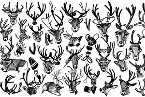 Reindeer antlers tattoo idea