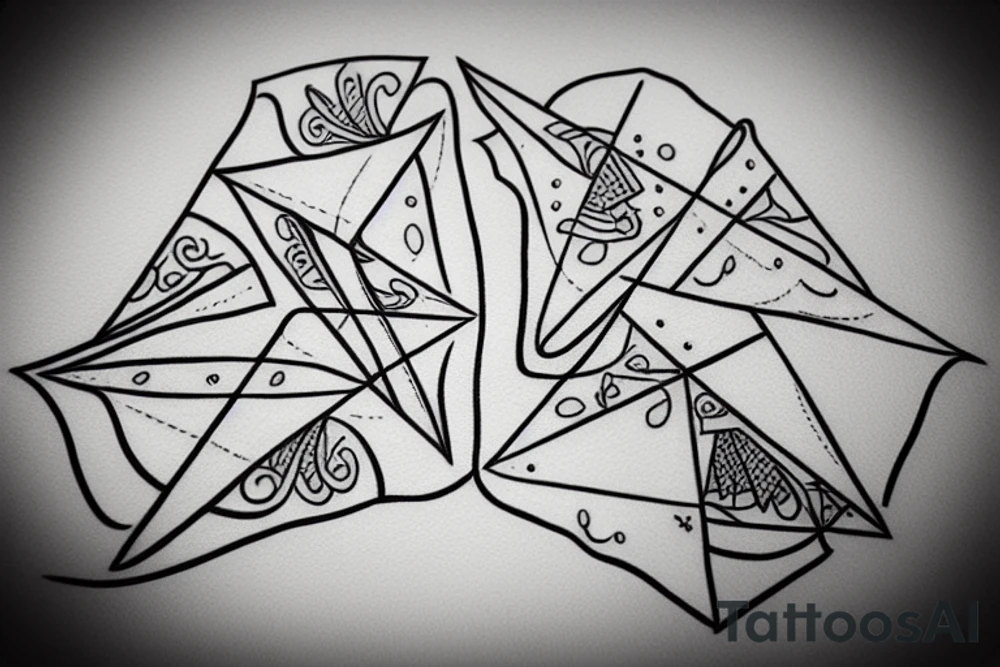 A triangle, a square and a circle tattoo idea