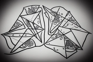 A triangle, a square and a circle tattoo idea