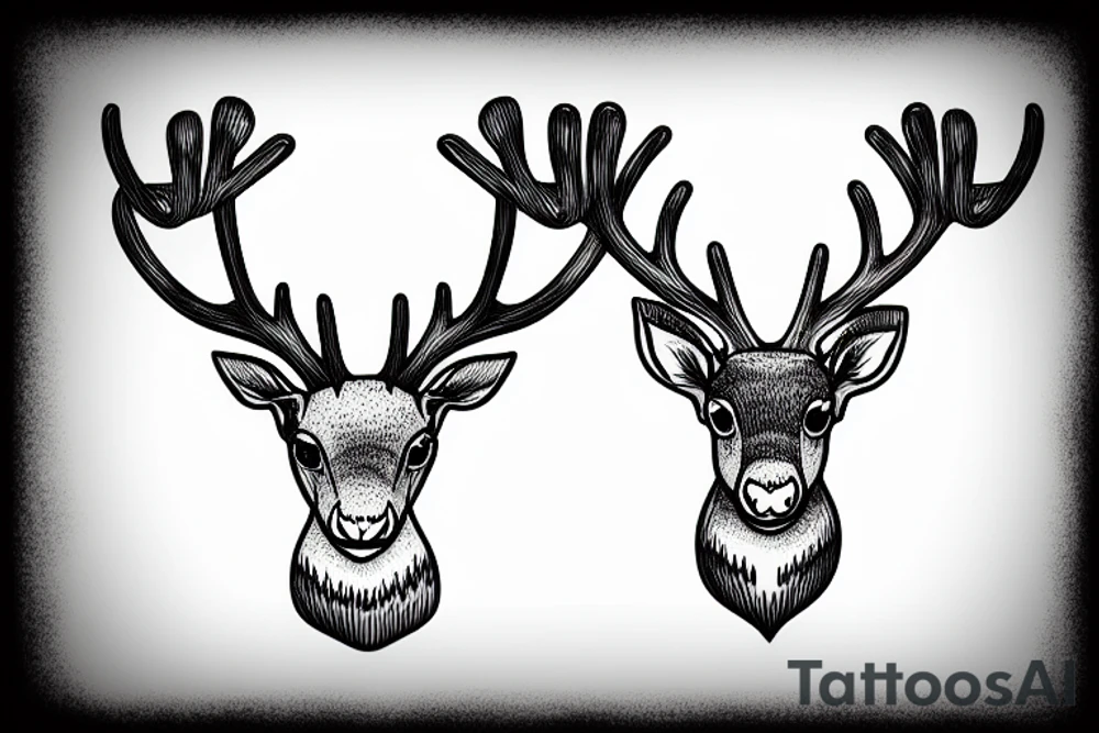 Reindeer antlers tattoo idea