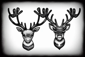 Reindeer antlers tattoo idea