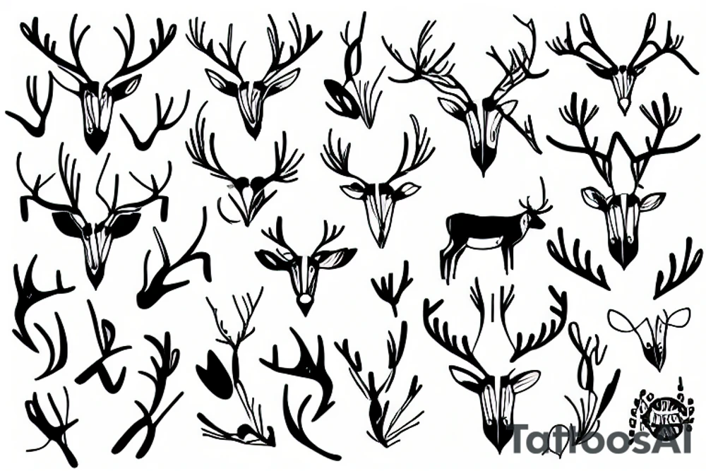Reindeer antlers tattoo idea