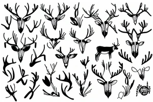 Reindeer antlers tattoo idea
