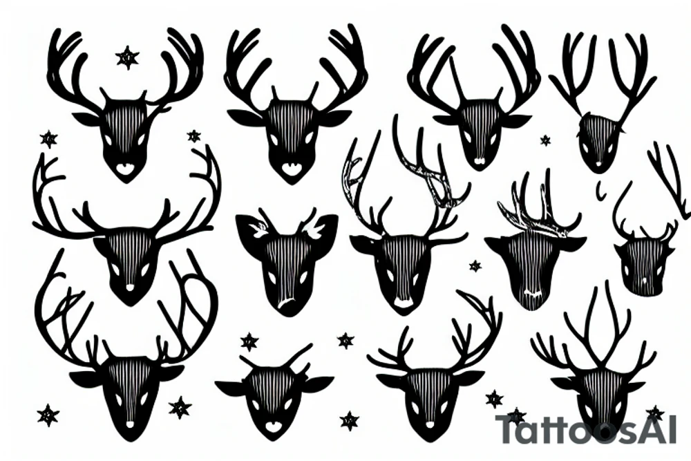 Reindeer antlers tattoo idea