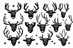 Reindeer antlers tattoo idea