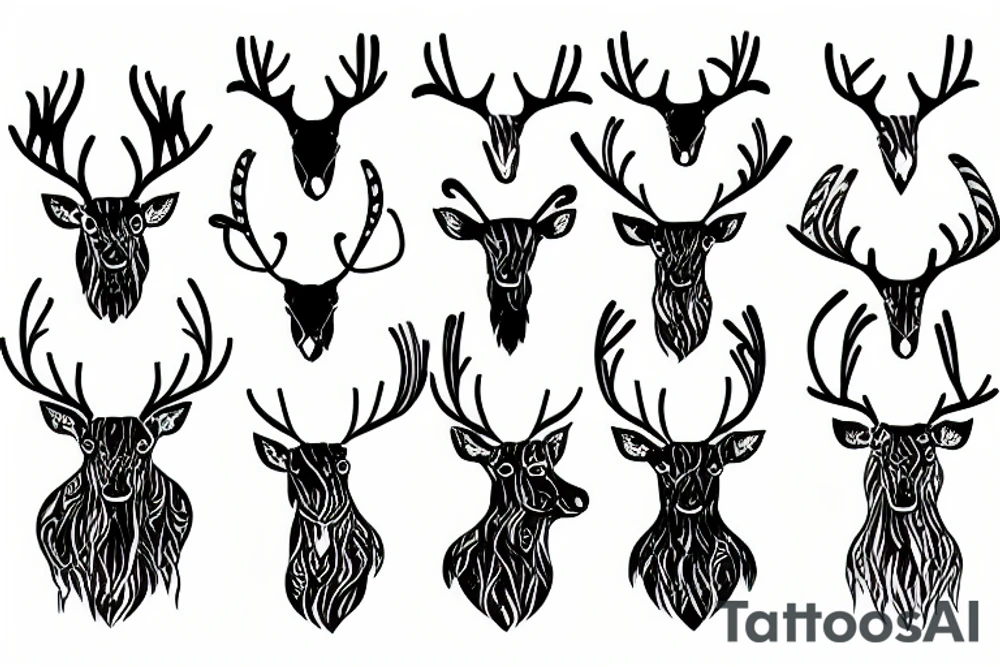 Reindeer antlers tattoo idea