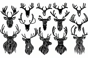 Reindeer antlers tattoo idea