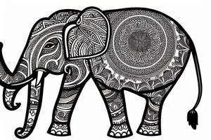 Elephant in the sahara tattoo idea
