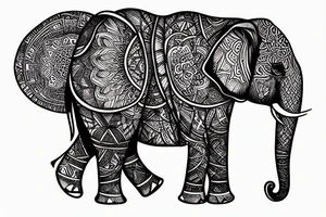 Elephant in the sahara tattoo idea
