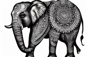 Elephant in the sahara tattoo idea