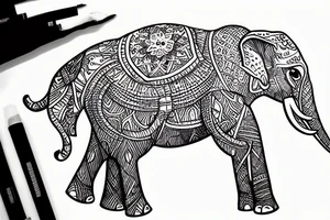 Elephant in the sahara tattoo idea