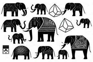 Elephant in the sahara tattoo idea
