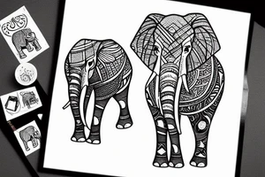 Elephant in the sahara tattoo idea