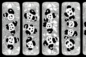 flying panda bears in a forrest tattoo idea