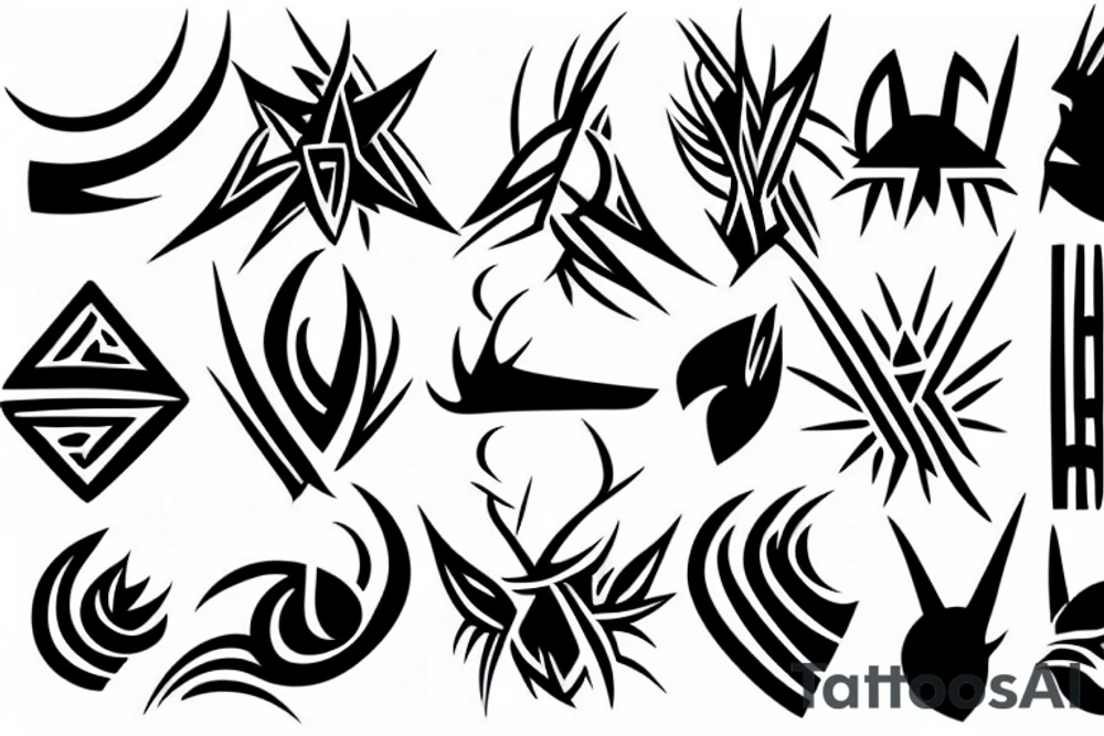 tribal simple minimal small tattoo idea