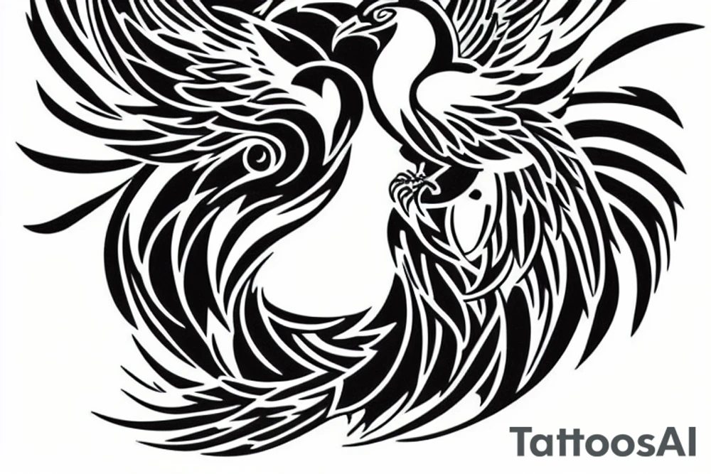 a phoenix facing the right tattoo idea