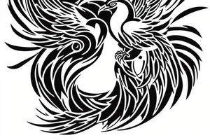 a phoenix facing the right tattoo idea