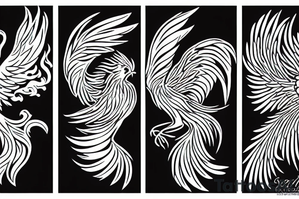 a phoenix facing the right tattoo idea