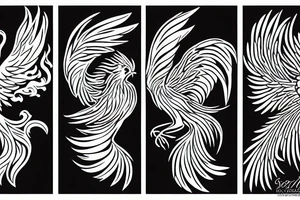 a phoenix facing the right tattoo idea
