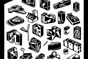 super cool blocks tattoo idea