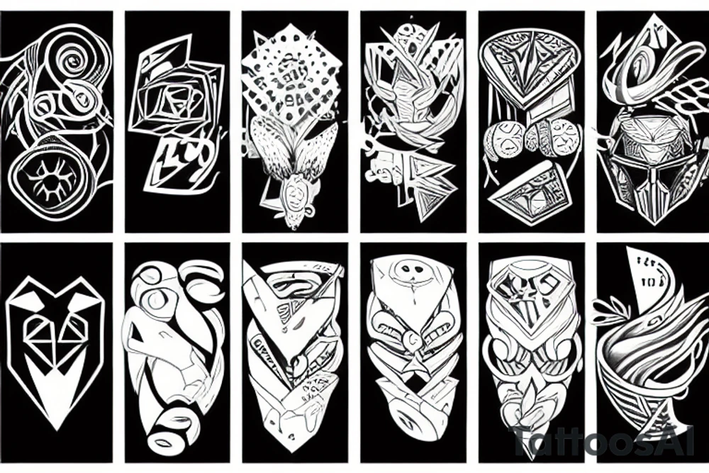 super cool blocks tattoo idea