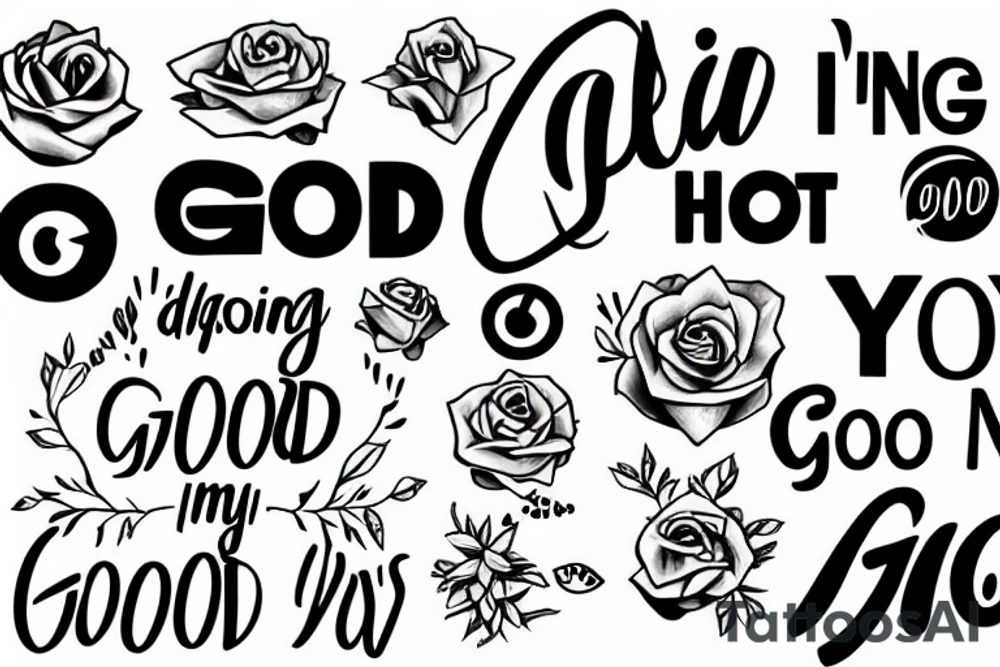 i'm doing good. I'm o some new hit. Been saying yes instead of no tattoo idea