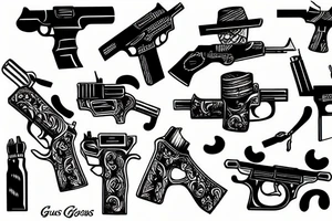 Guns and roses tattoo idea