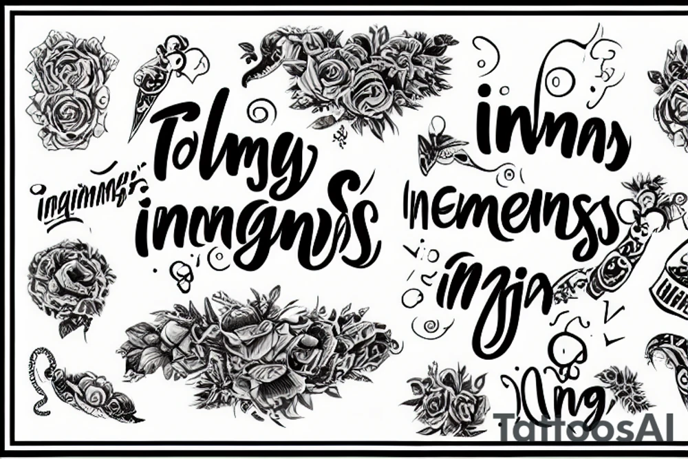 a text saying "immer ist irgendwas" tattoo idea