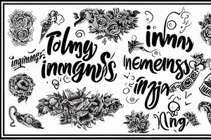 a text saying "immer ist irgendwas" tattoo idea
