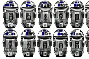 R2D2 that contains the deathstar, ewoks and yavin tattoo idea