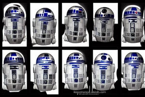 R2D2 that contains the deathstar, ewoks and yavin tattoo idea