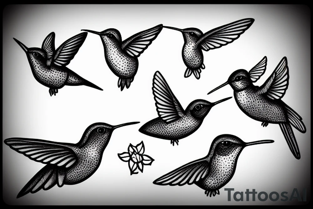 Hummingbird tattoo idea