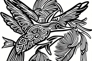 Hummingbird tattoo idea
