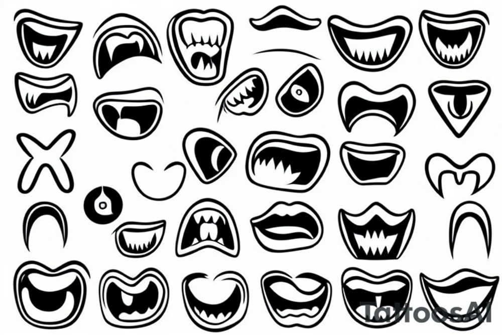 outline of a single tooth tattoo idea