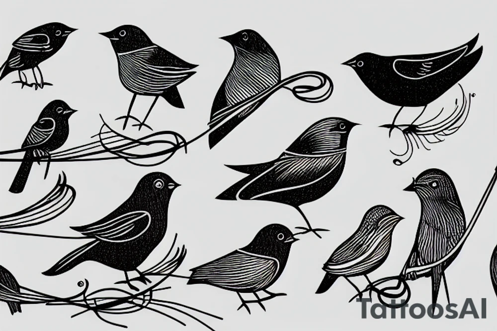 bird on a wire tattoo idea