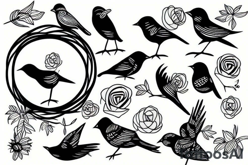 bird on a wire tattoo idea